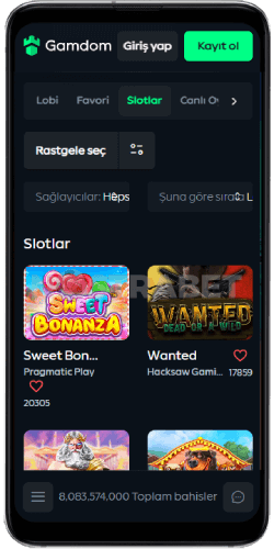 gamdom casino mobil versiyonu