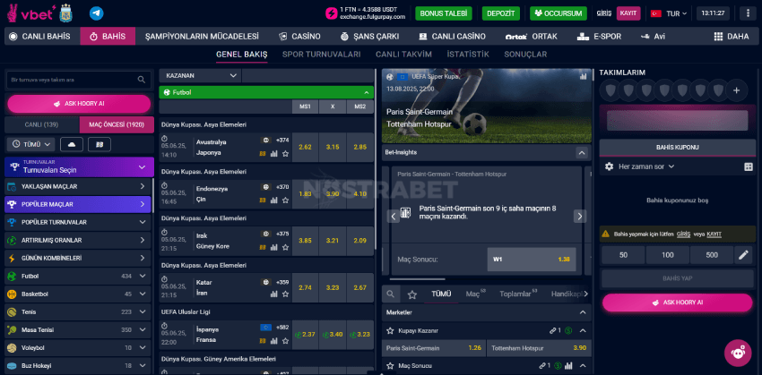 vbet spor